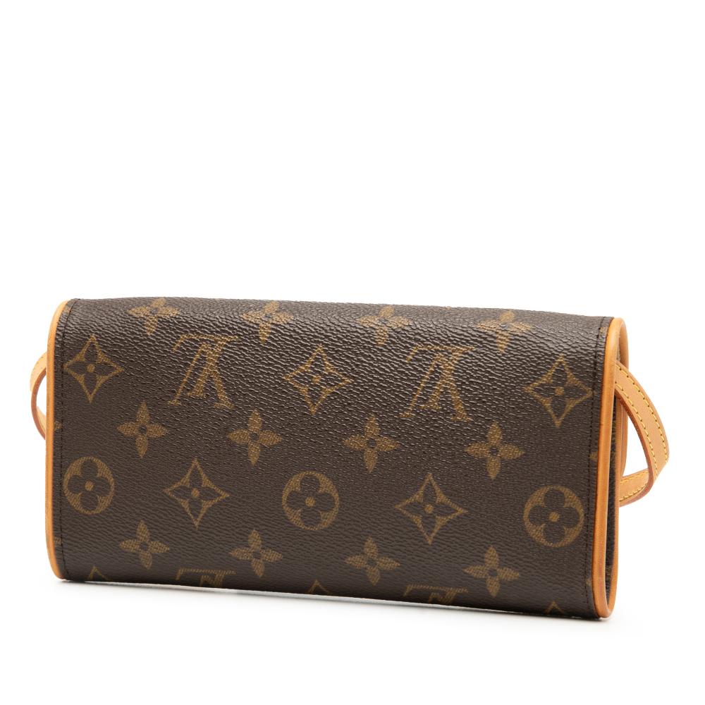 Louis Vuitton B Louis Vuitton Brown Monogram Canvas Fabric Monogram Pochette Twin PM Spain