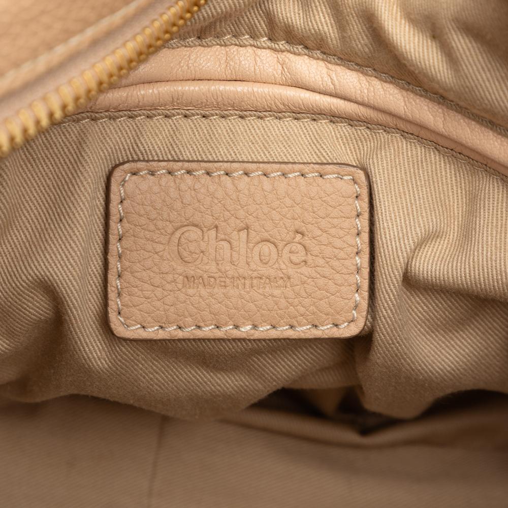 Chloé B Chloé Brown Beige Calf Leather Medium Paraty Satchel Italy