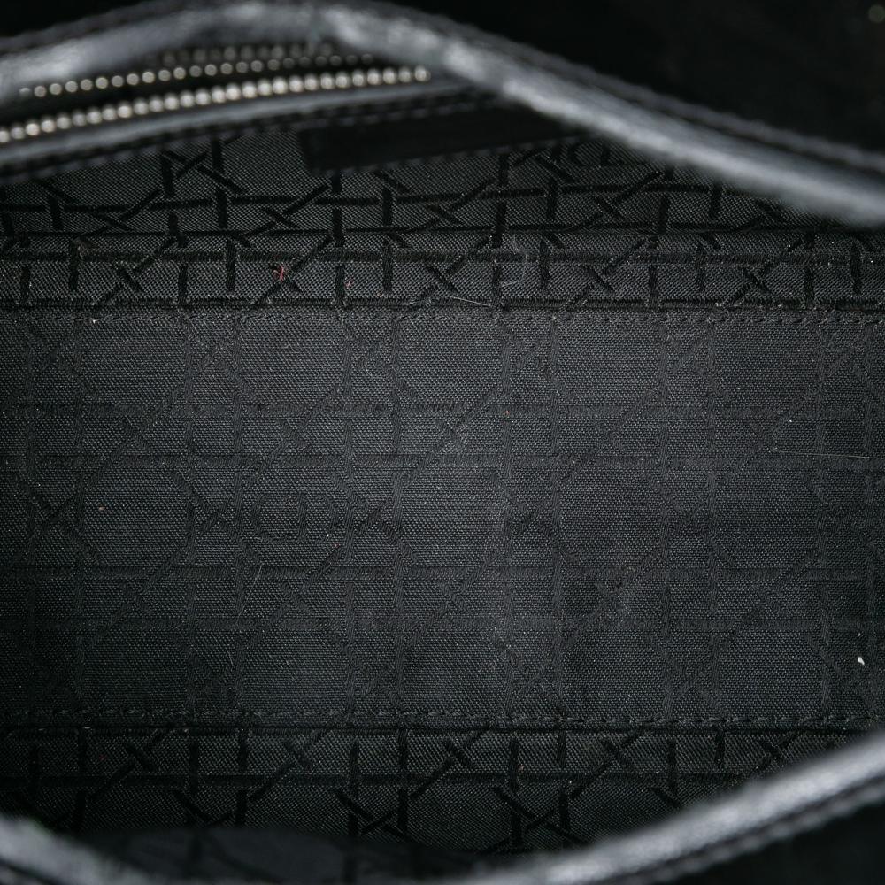 Christian Dior B Dior Black Patent Leather Leather Large Patent Cannage Lady Dior Italy