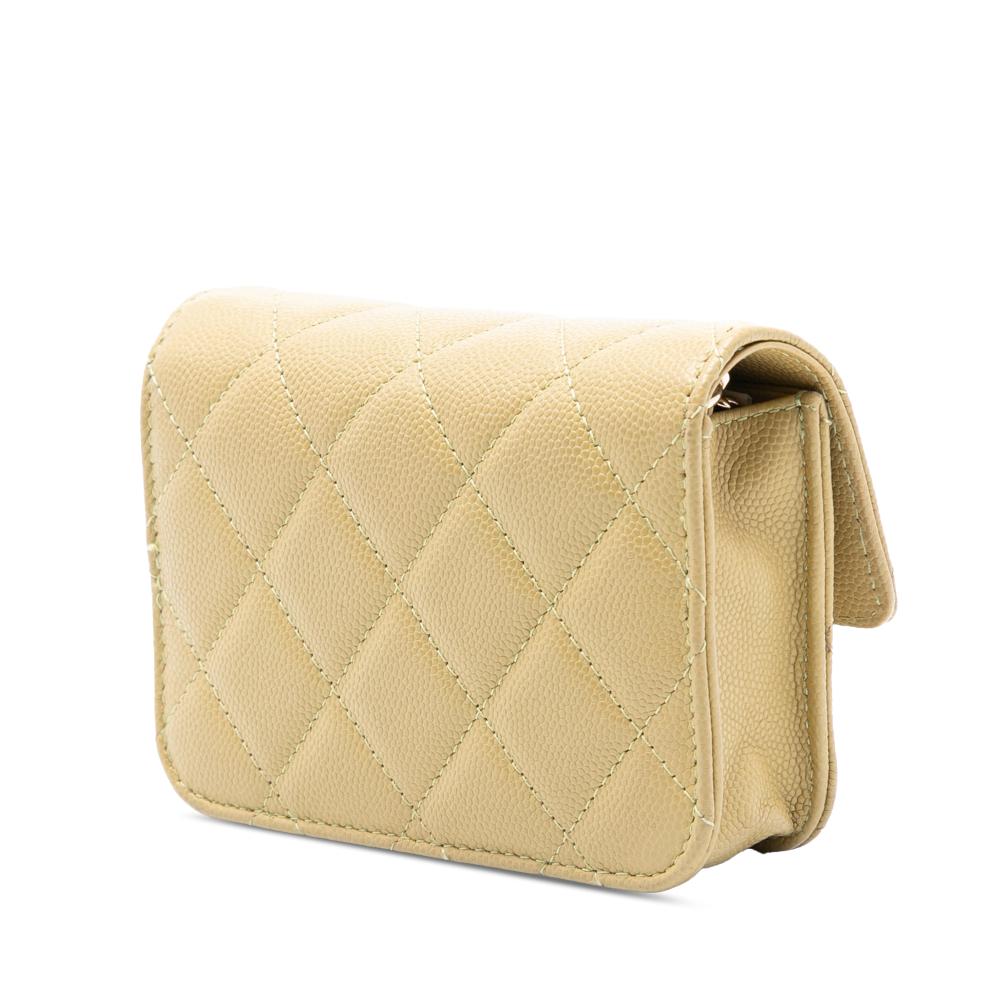 Chanel B Chanel Green Olive Green Caviar Leather Leather Classic Caviar Chain Belt Bag Italy