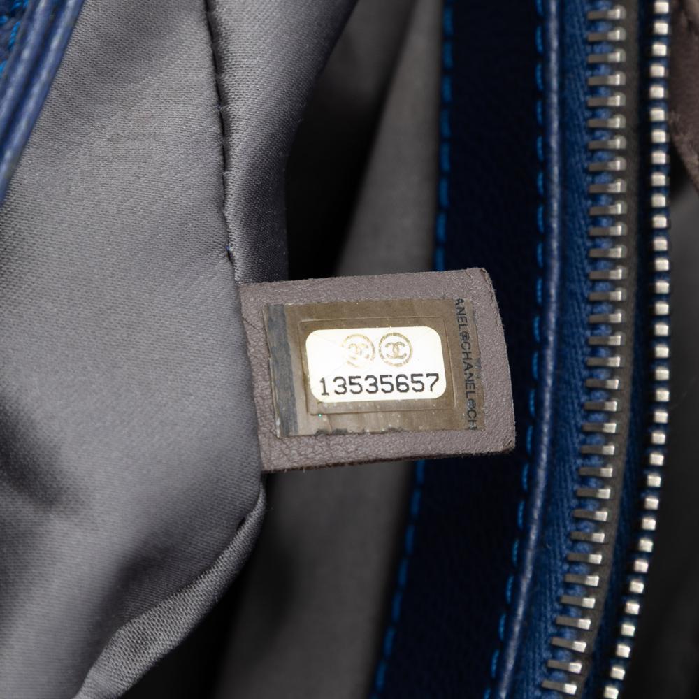 Chanel B Chanel Blue Caviar Leather Leather Caviar Grand Shopping Tote Italy