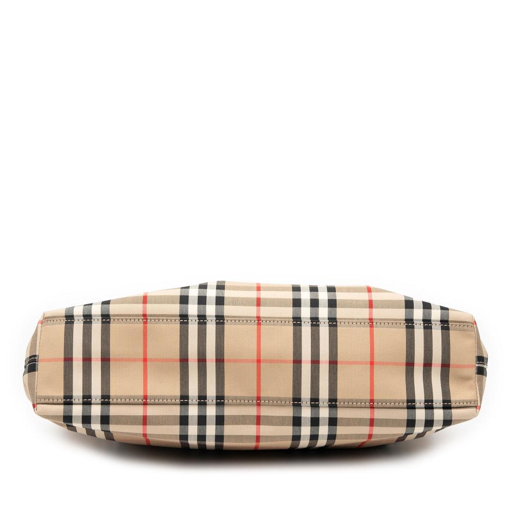 Burberry AB Burberry Brown Beige Nylon Fabric House Check Artie Satchel China