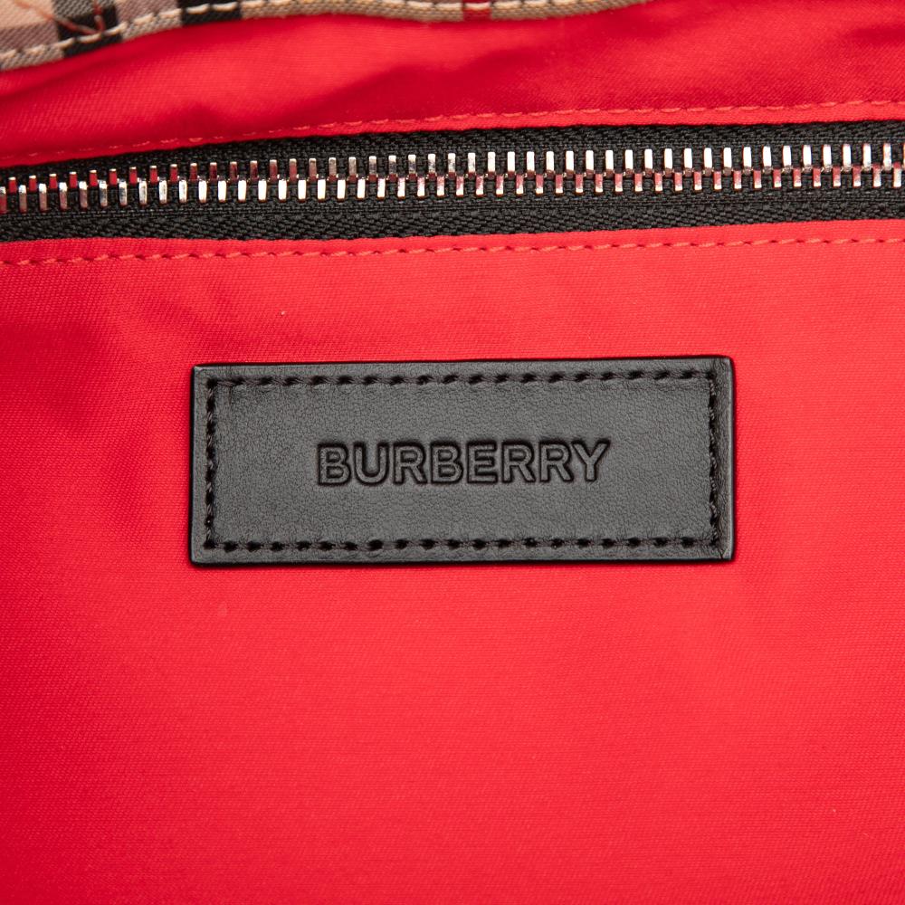 Burberry AB Burberry Brown Beige Nylon Fabric House Check Artie Satchel China