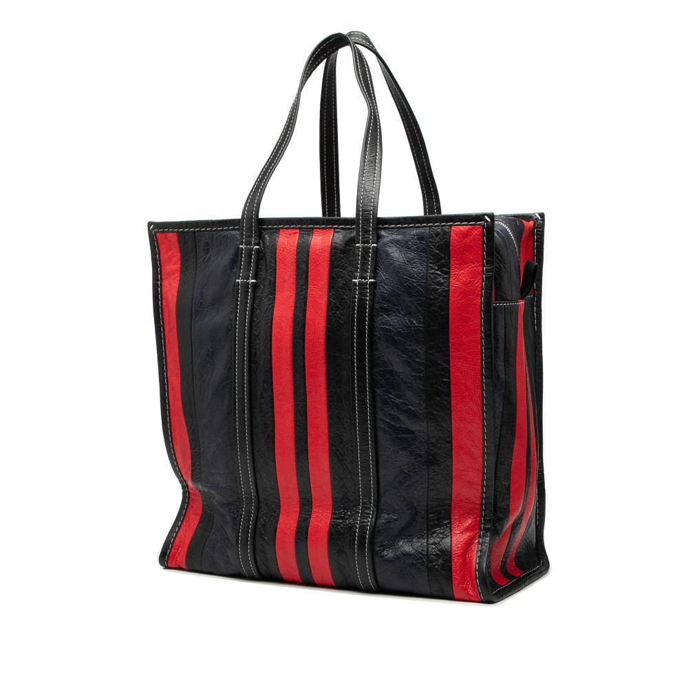 Balenciaga AB Balenciaga Black Lambskin Leather Leather M Lambskin Bazar Shopper Satchel Italy