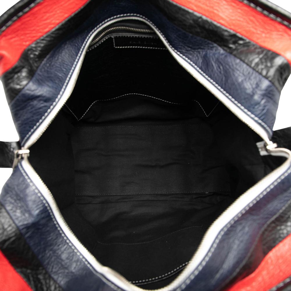 Balenciaga AB Balenciaga Black Lambskin Leather Leather M Lambskin Bazar Shopper Satchel Italy