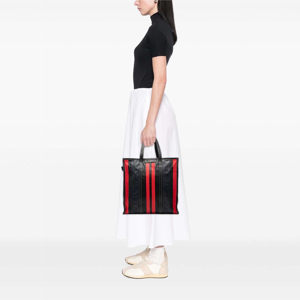 Balenciaga AB Balenciaga Black Lambskin Leather Leather M Lambskin Bazar Shopper Satchel Italy