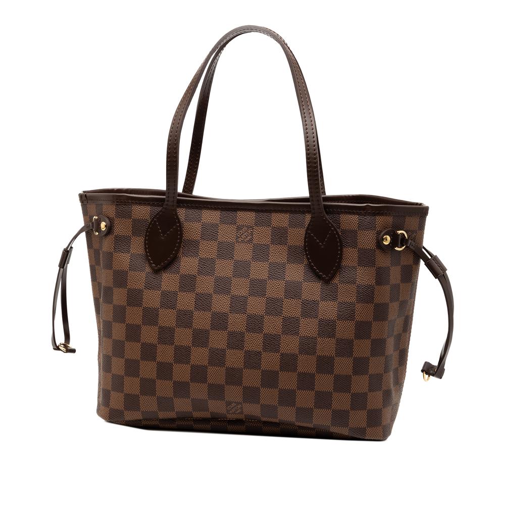 Louis Vuitton AB Louis Vuitton Brown Damier Canvas Fabric Damier Ebene Neverfull PM France