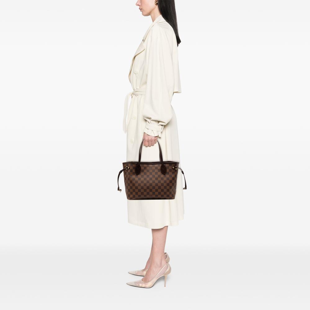 Louis Vuitton AB Louis Vuitton Brown Damier Canvas Fabric Damier Ebene Neverfull PM France