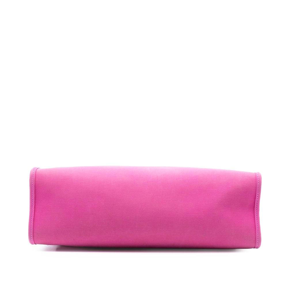 Hermès B Hermès Pink Hot Pink with Blue Dark Blue Canvas Fabric Toile Herbag Zip 31 France