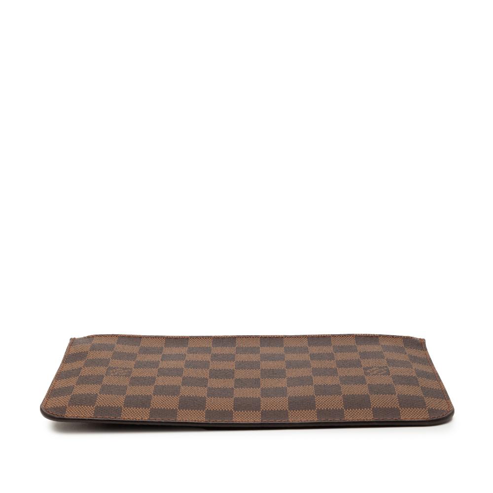 Louis Vuitton AB Louis Vuitton Brown Damier Canvas Fabric Damier Ebene Neverfull MM Pouch France