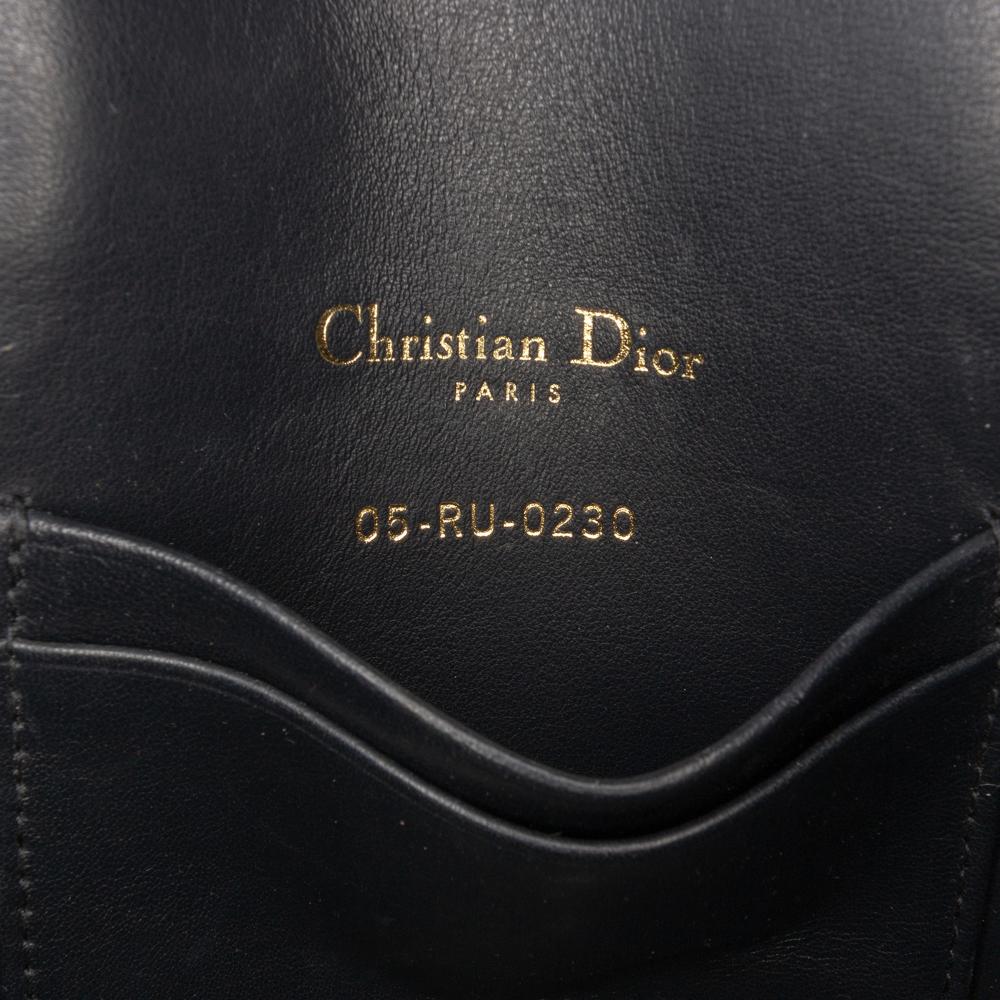 Christian Dior AB Dior Blue Navy Canvas Fabric Oblique Saddle Belt Bag Italy