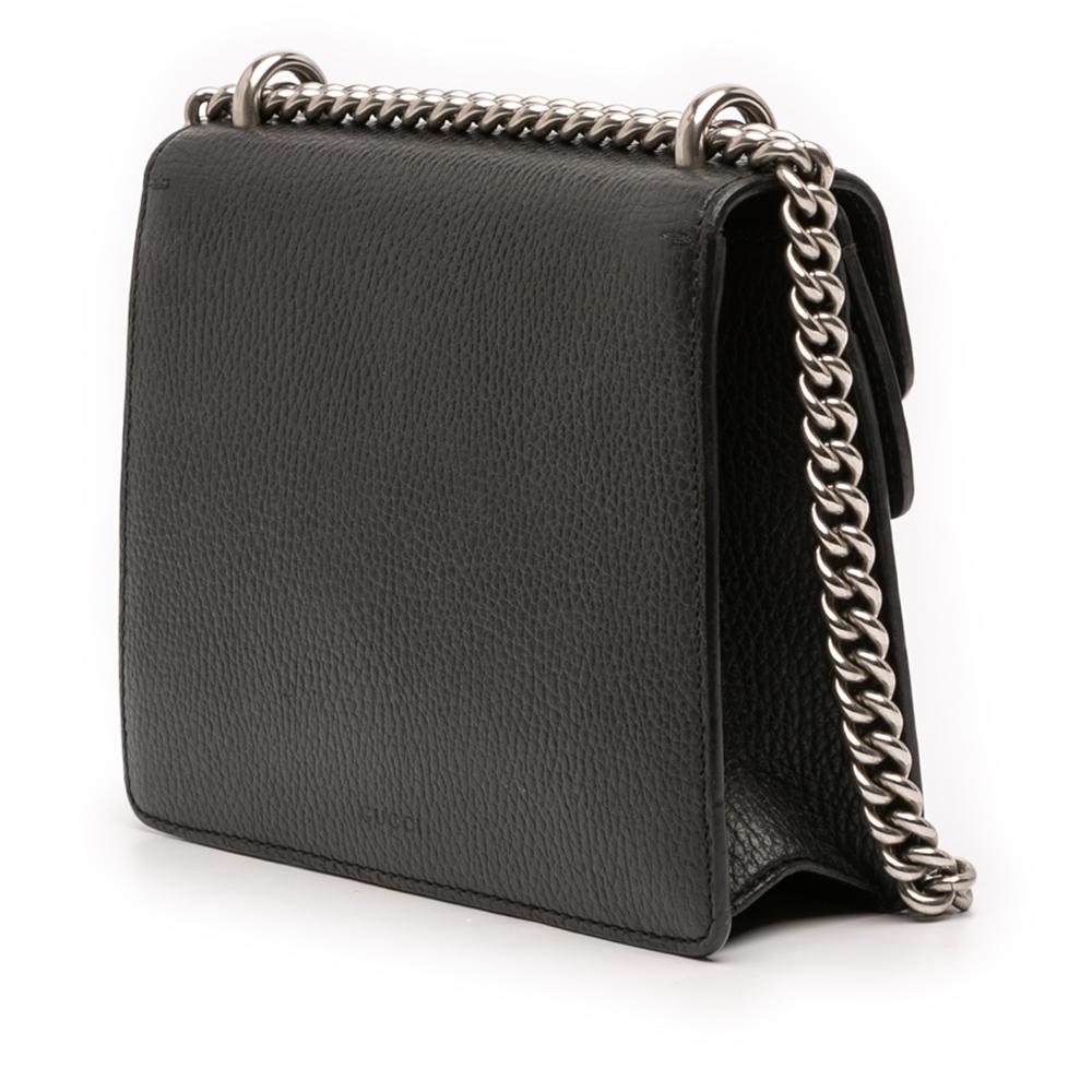 Gucci B Gucci Black Calf Leather Small Dionysus Crossbody Italy