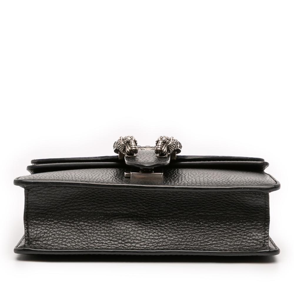 Gucci B Gucci Black Calf Leather Small Dionysus Crossbody Italy