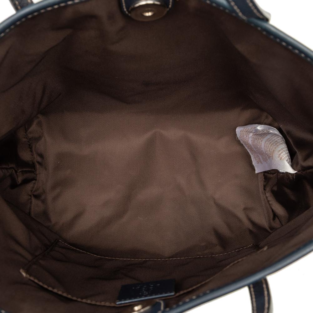 Gucci AB Gucci Brown Light Brown Canvas Fabric GG Zoo Handbag Italy