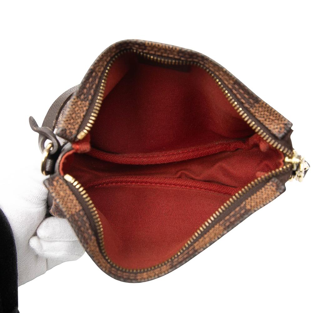 Louis Vuitton B Louis Vuitton Brown Damier Canvas Fabric Damier Ebene Trousse Pochette France