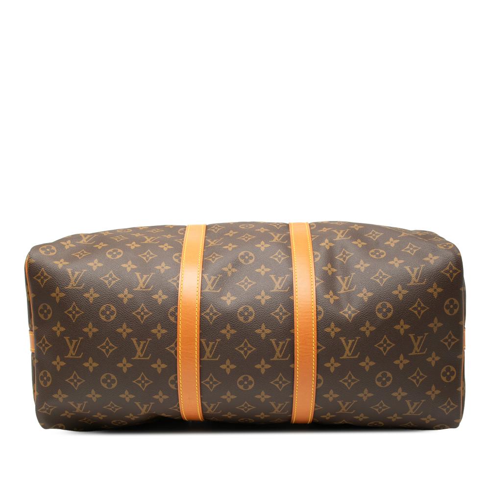 Louis Vuitton B Louis Vuitton Brown Monogram Canvas Fabric Monogram Keepall Bandouliere 50 United States