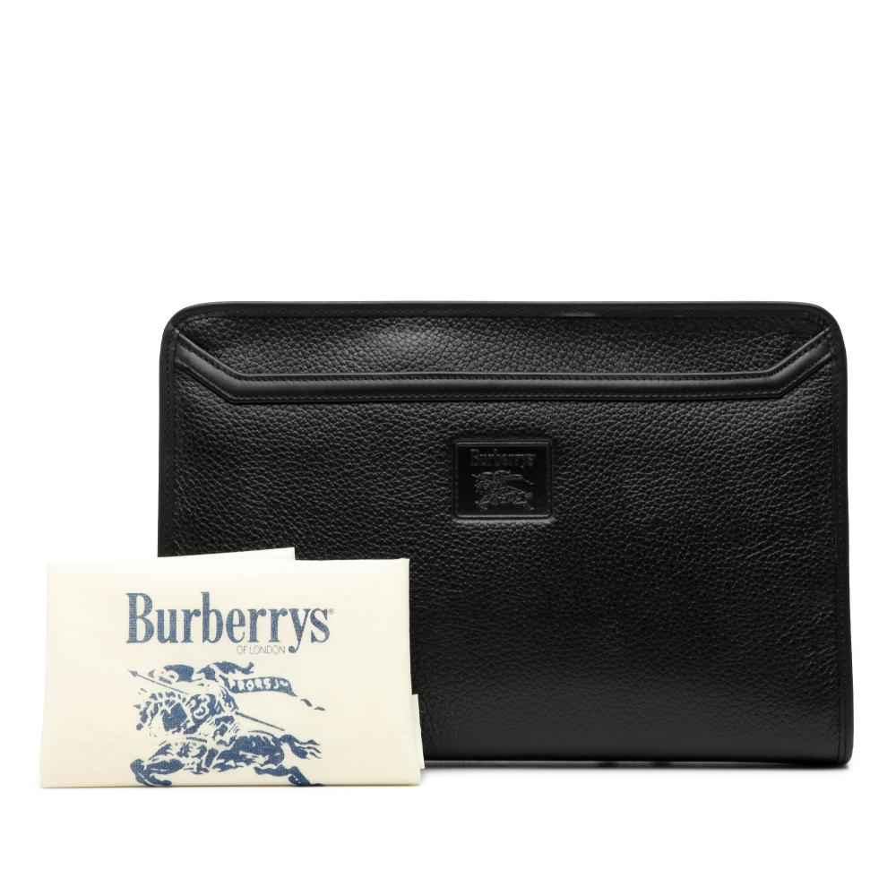 Burberry B Burberry Black Calf Leather Clutch United Kingdom