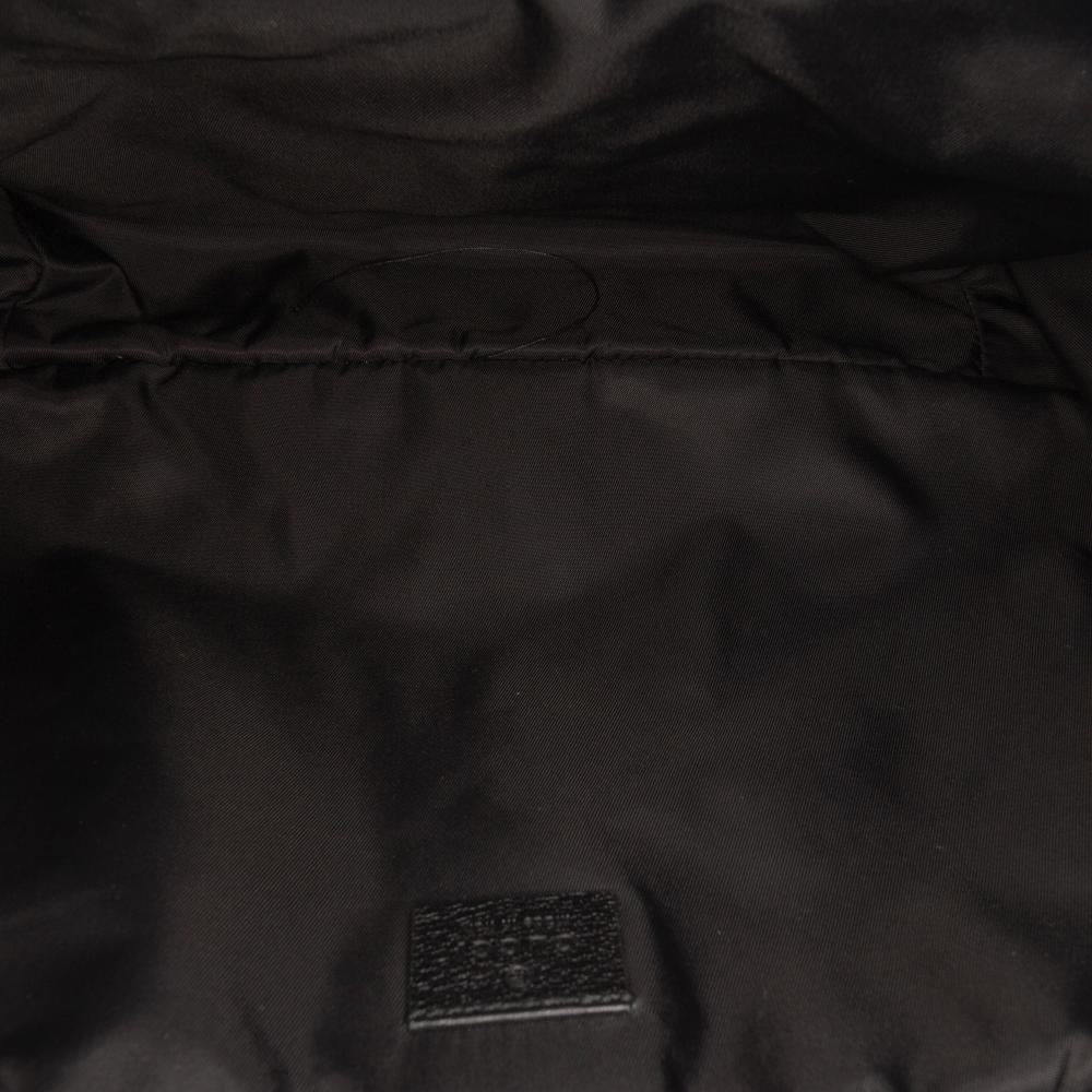 Gucci AB Gucci Black Nylon Fabric 80s Patch Convertible Belt Bag Italy