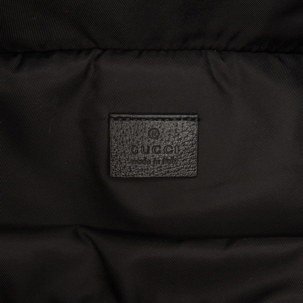 Gucci AB Gucci Black Nylon Fabric 80s Patch Convertible Belt Bag Italy
