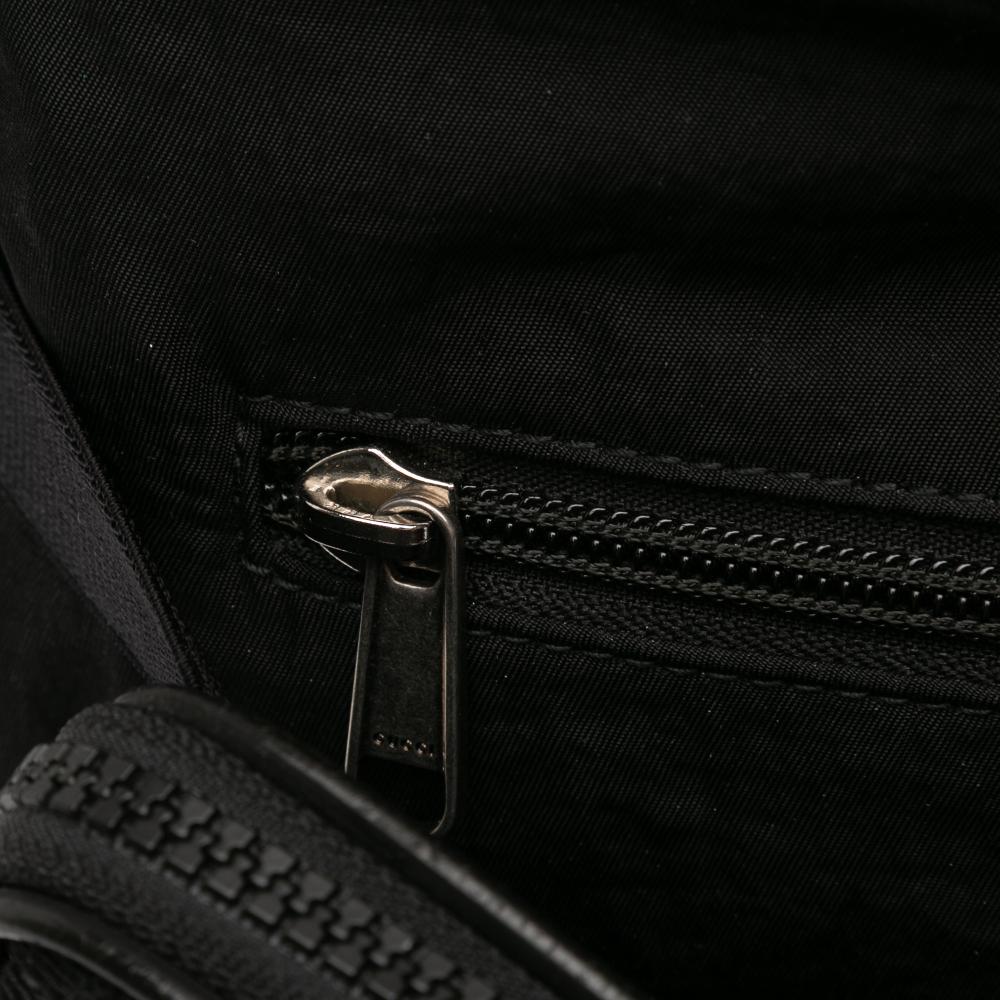 Gucci AB Gucci Black Nylon Fabric 80s Patch Convertible Belt Bag Italy