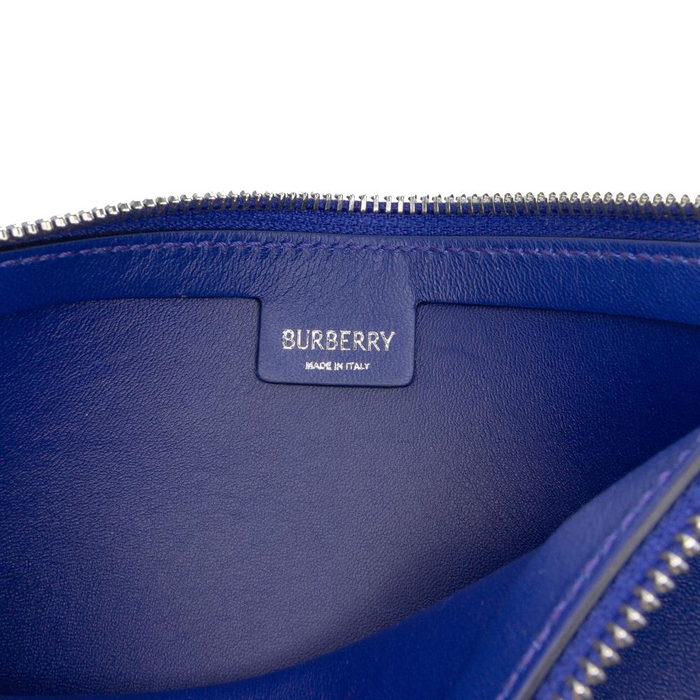 Burberry AB Burberry Blue Dark Blue Lambskin Leather Leather Mini Lambskin Shield Shoulder Bag Italy