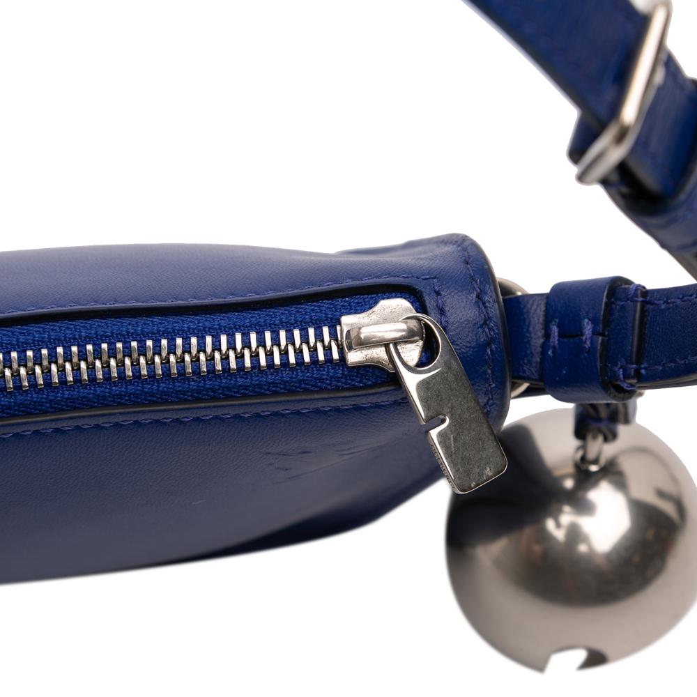 Burberry AB Burberry Blue Dark Blue Lambskin Leather Leather Mini Lambskin Shield Shoulder Bag Italy