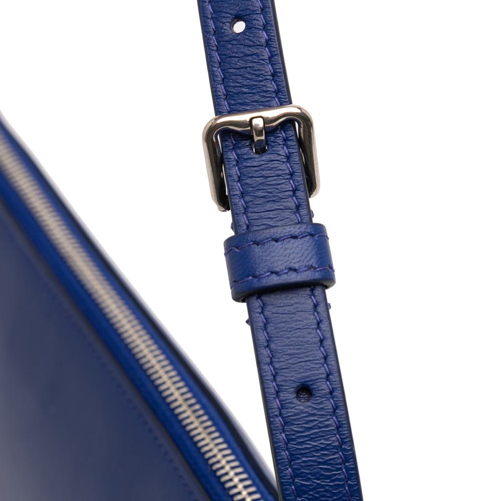 Burberry AB Burberry Blue Dark Blue Lambskin Leather Leather Mini Lambskin Shield Shoulder Bag Italy