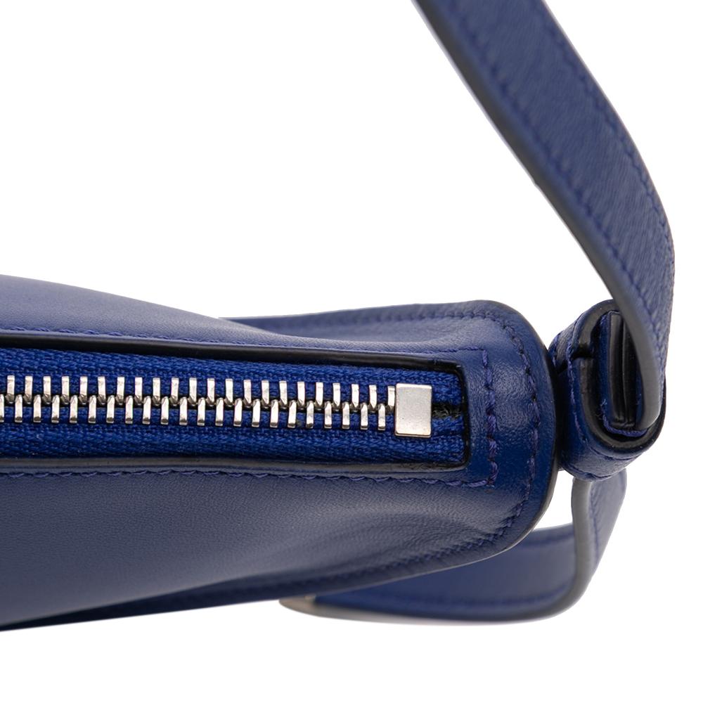 Burberry AB Burberry Blue Dark Blue Lambskin Leather Leather Mini Lambskin Shield Shoulder Bag Italy