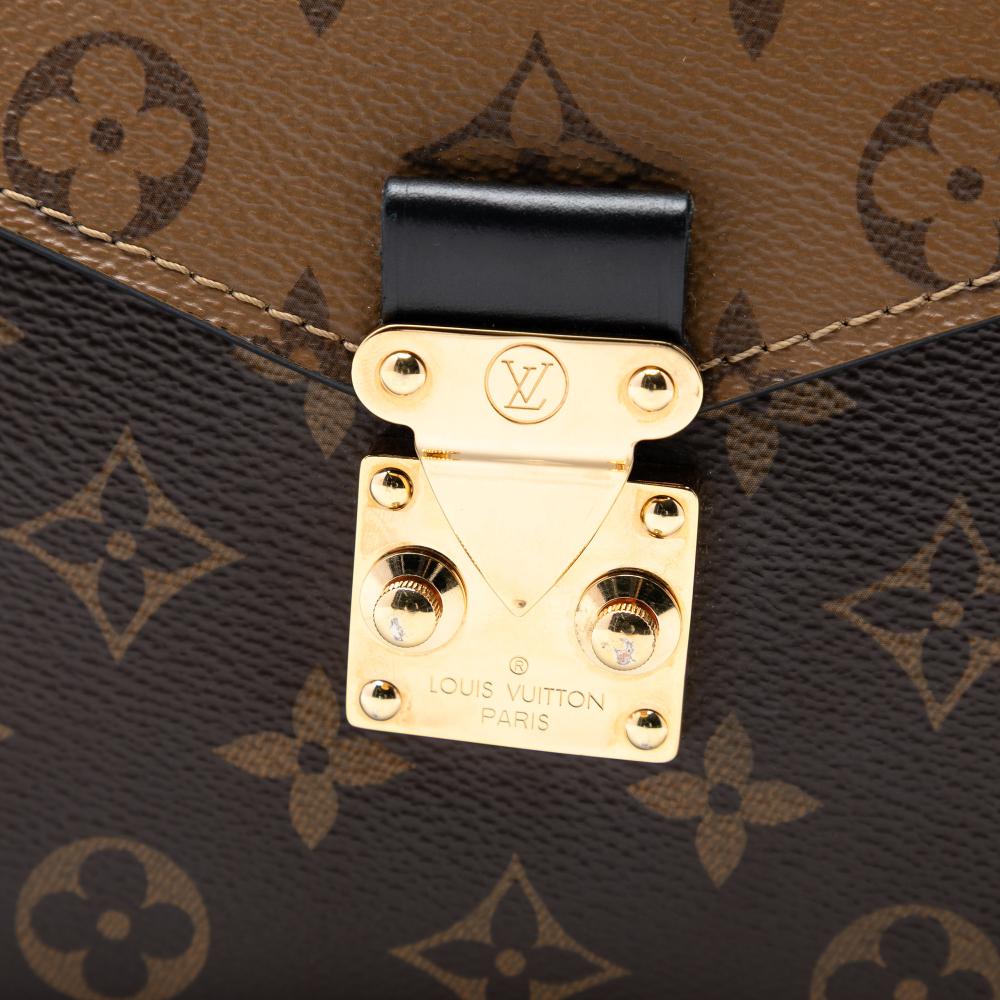 Louis Vuitton AB Louis Vuitton Brown Monogram Canvas Fabric Monogram Reverse Pochette Metis Italy