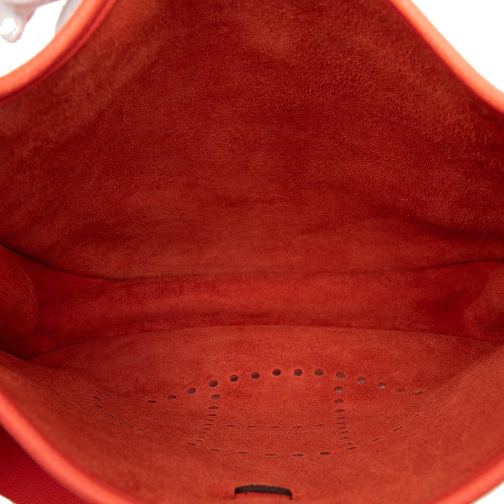 Hermès AB Hermès Orange Red Orange Calf Leather Clemence Evelyne III 29 France