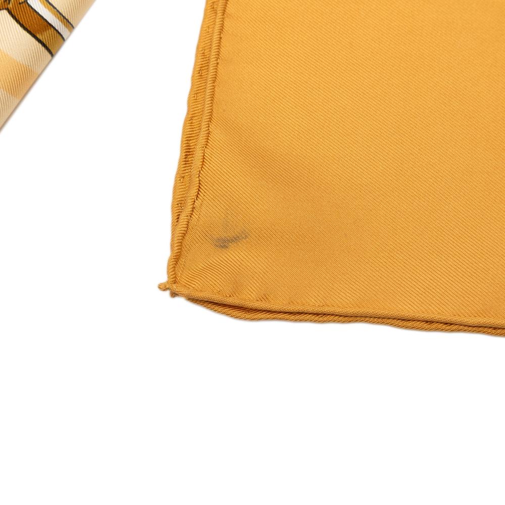 Hermès AB Hermès Brown Silk Fabric Gaucho Par Hermes Scarf 90 France