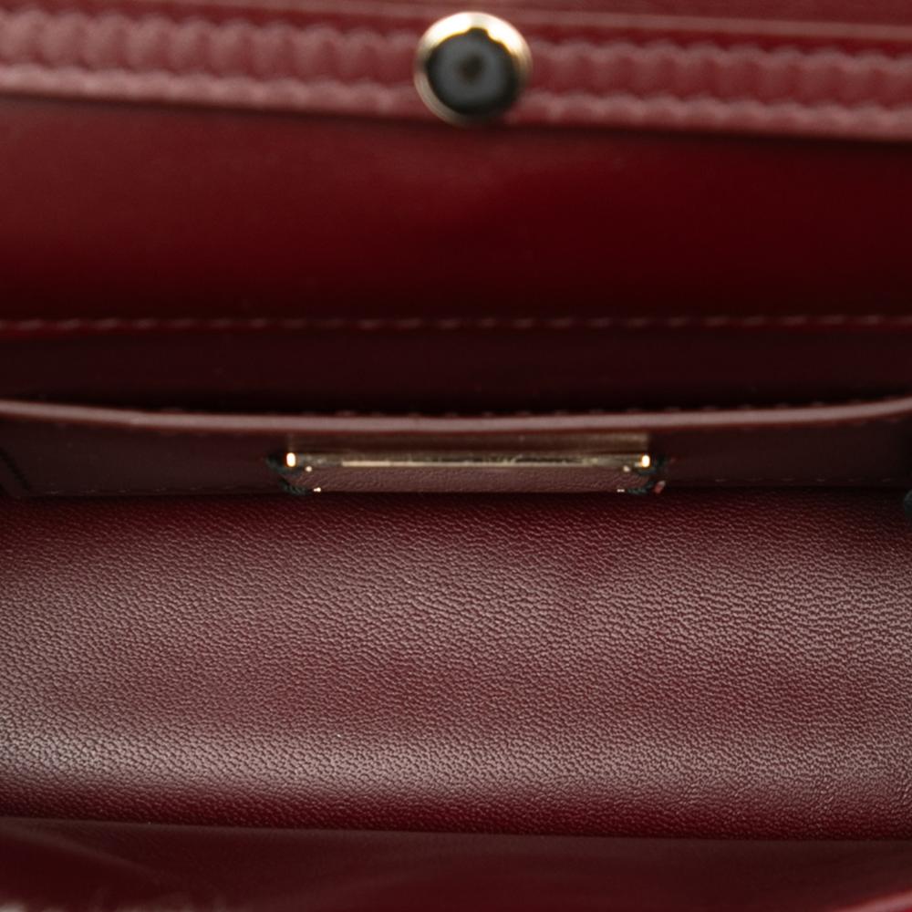 Bvlgari AB Bvlgari Red Calf Leather Mini Quilted skin Diamond Blast Serpenti Forever Crossbody Italy