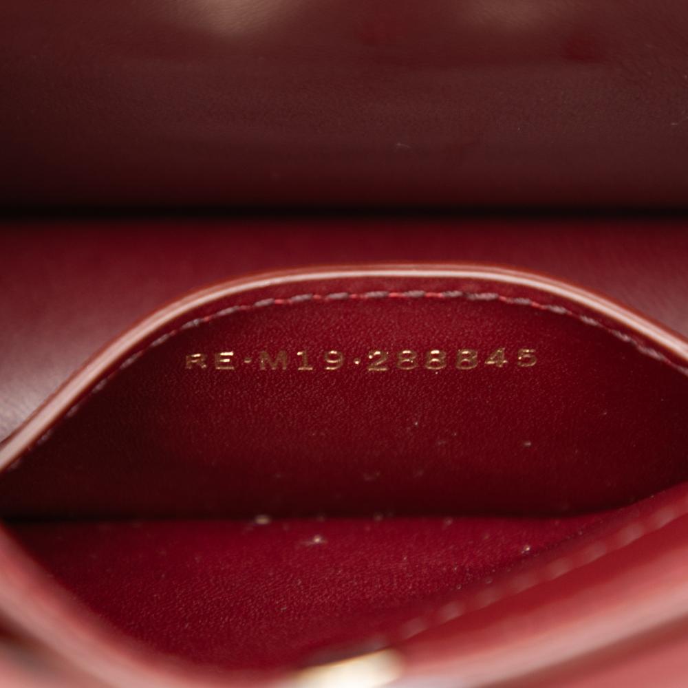 Bvlgari AB Bvlgari Red Calf Leather Mini Quilted skin Diamond Blast Serpenti Forever Crossbody Italy