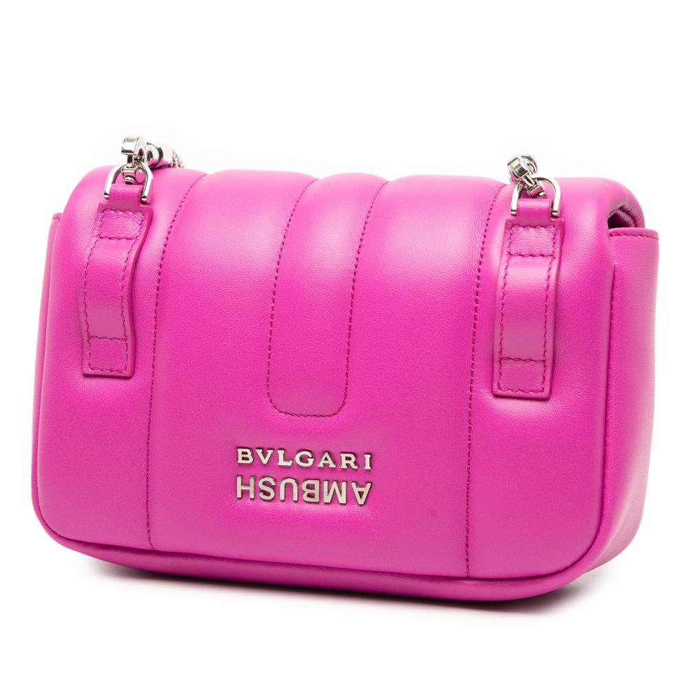 Bvlgari AB Bvlgari Pink Nappa Leather Leather Ambush Nappa Serpenti Convertible Belt Bag Italy