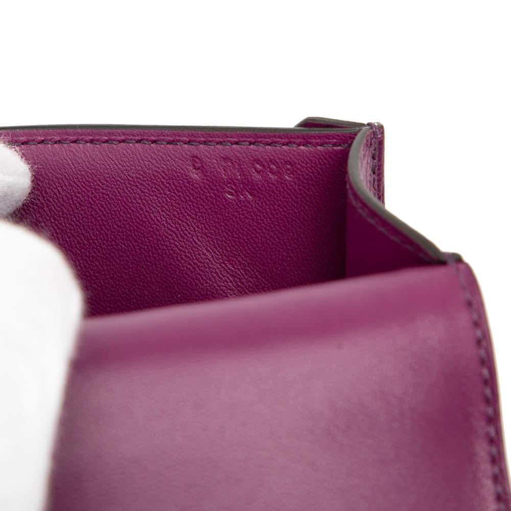 Hermès AB Hermès Purple Dark Purple Goatskin Leather Mini Chevre Mysore Verrou Chaine France