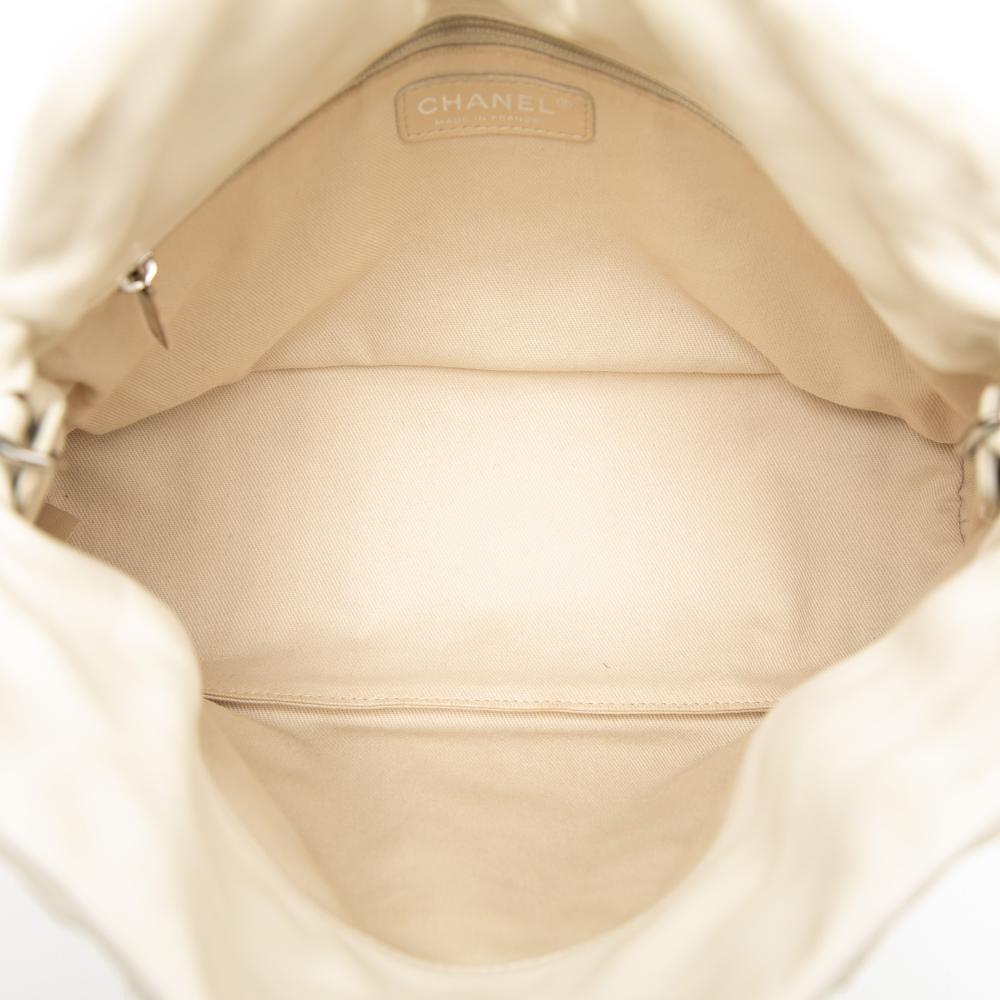 Chanel B Chanel White Ivory Lambskin Leather Leather Quilted Lambskin Love Me Tender Hobo France