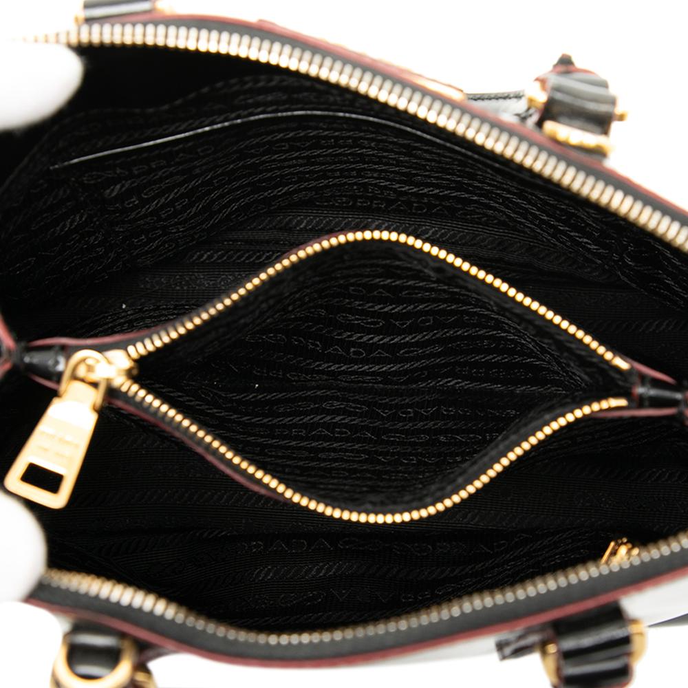 Prada B Prada Black Calf Leather Small Spazzolato Promenade Satchel Italy