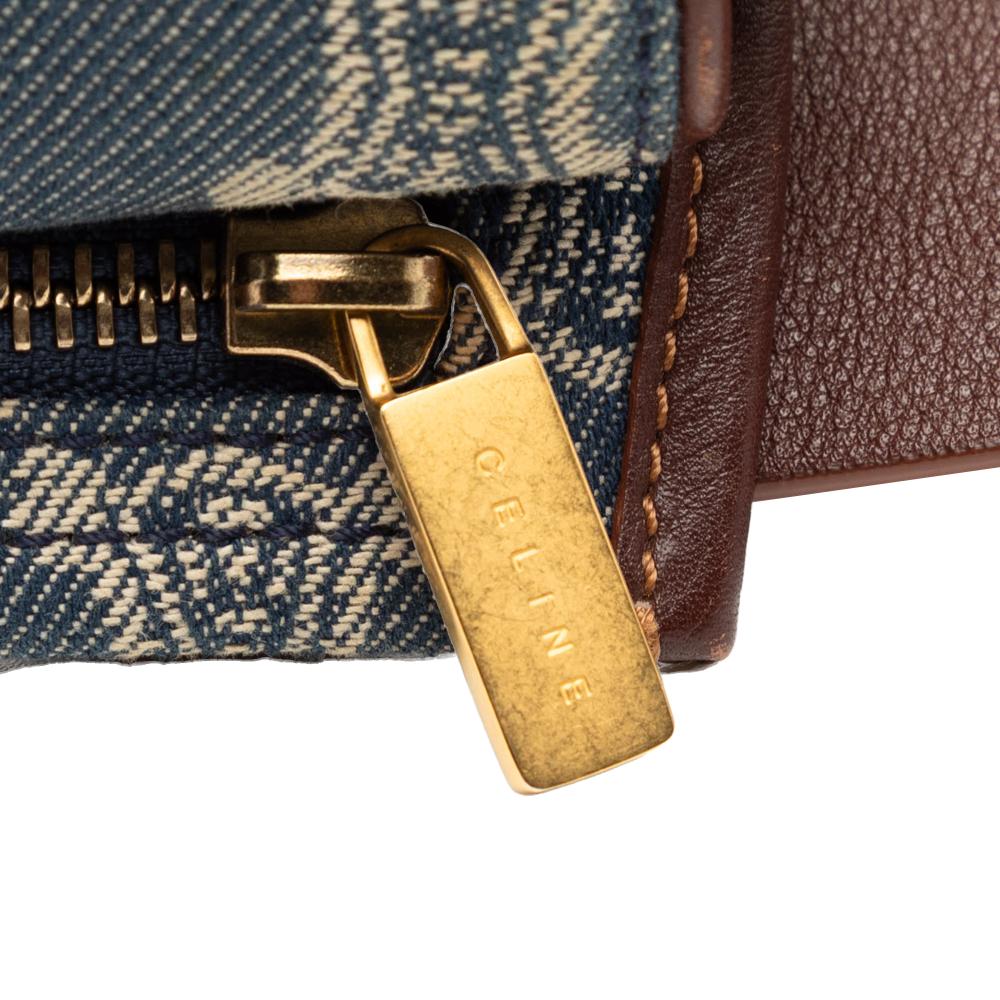 Celine B Celine Blue Denim Denim Fabric Macadam Double Pocket Belt Bag China