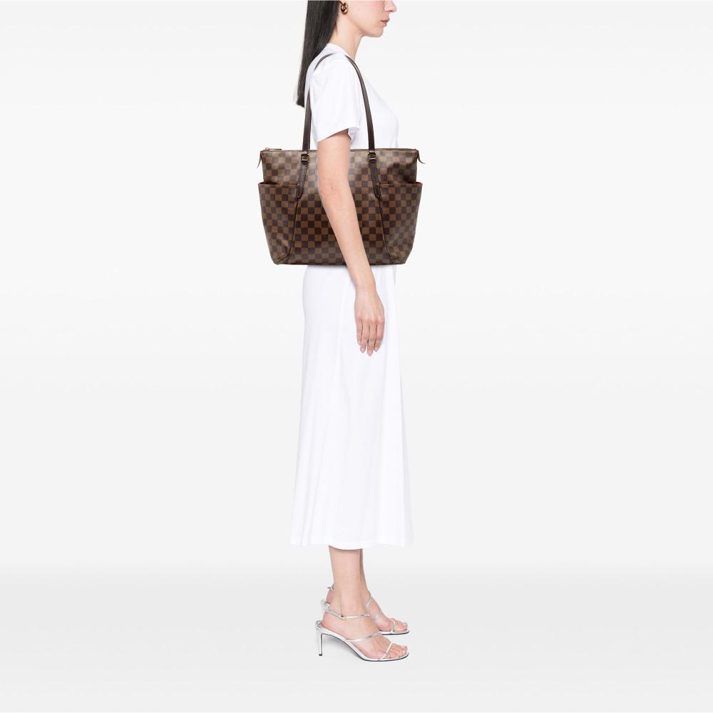 Louis Vuitton B Louis Vuitton Brown Damier Canvas Fabric Damier Ebene Totally MM France