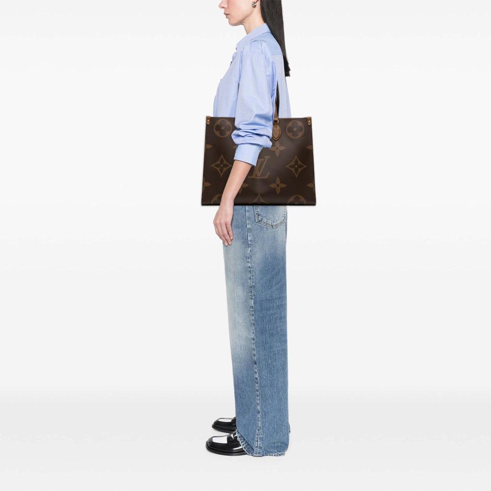 Louis Vuitton AB Louis Vuitton Brown Monogram Canvas Fabric Monogram Reverse Giant OnTheGo GM France