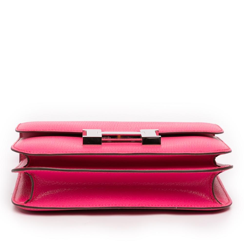 Hermès A Hermès Pink Hot Pink Goatskin Leather Mini Chevre Mysore Constance 18 France