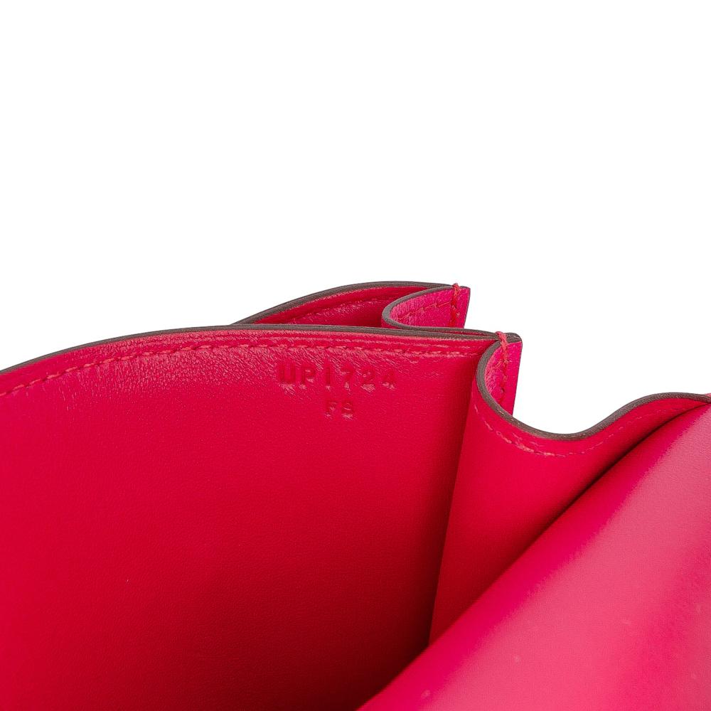 Hermès A Hermès Pink Hot Pink Goatskin Leather Mini Chevre Mysore Constance 18 France