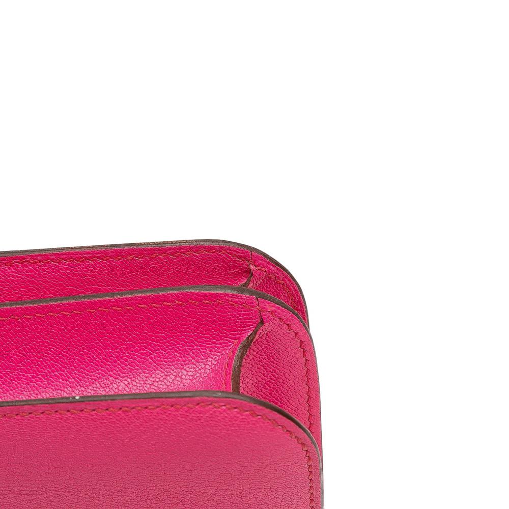 Hermès A Hermès Pink Hot Pink Goatskin Leather Mini Chevre Mysore Constance 18 France