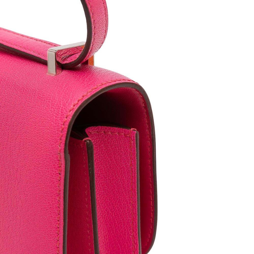 Hermès A Hermès Pink Hot Pink Goatskin Leather Mini Chevre Mysore Constance 18 France