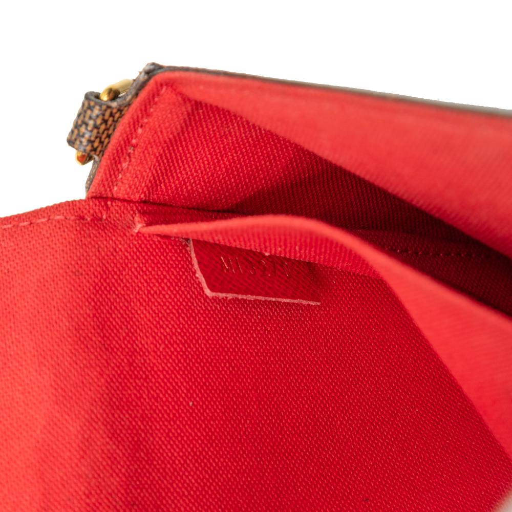 Louis Vuitton B Louis Vuitton Brown Damier Canvas Fabric Damier Ebene Pochette Felicie France