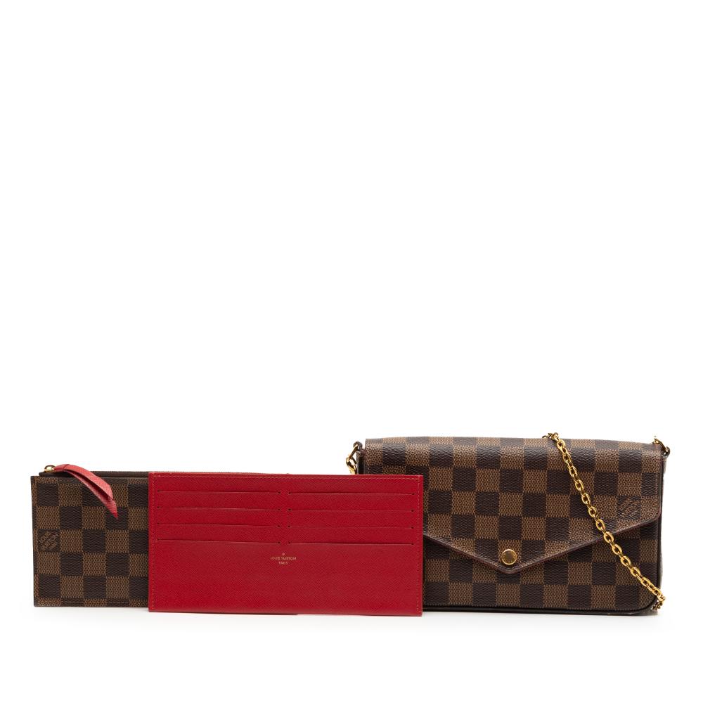 Louis Vuitton B Louis Vuitton Brown Damier Canvas Fabric Damier Ebene Pochette Felicie France