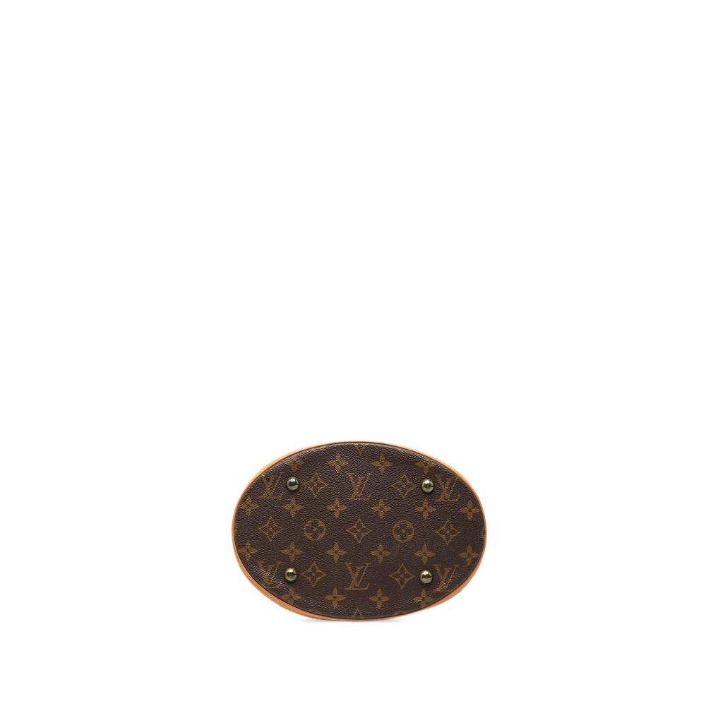 Louis Vuitton B Louis Vuitton Brown Monogram Canvas Fabric Monogram Petit Bucket France