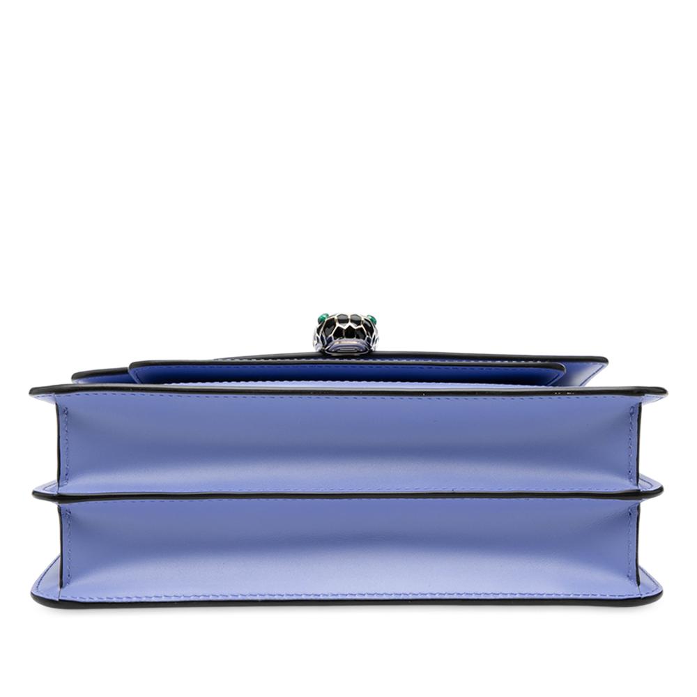 Bvlgari AB Bvlgari Purple Lavender Calf Leather Medium skin Serpenti Forever Shoulder Bag Italy