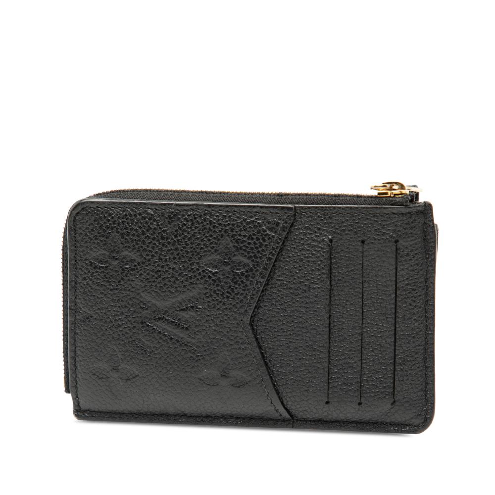 Louis Vuitton B Louis Vuitton Black Monogram Empreinte Leather Recto Verso Card Holder France