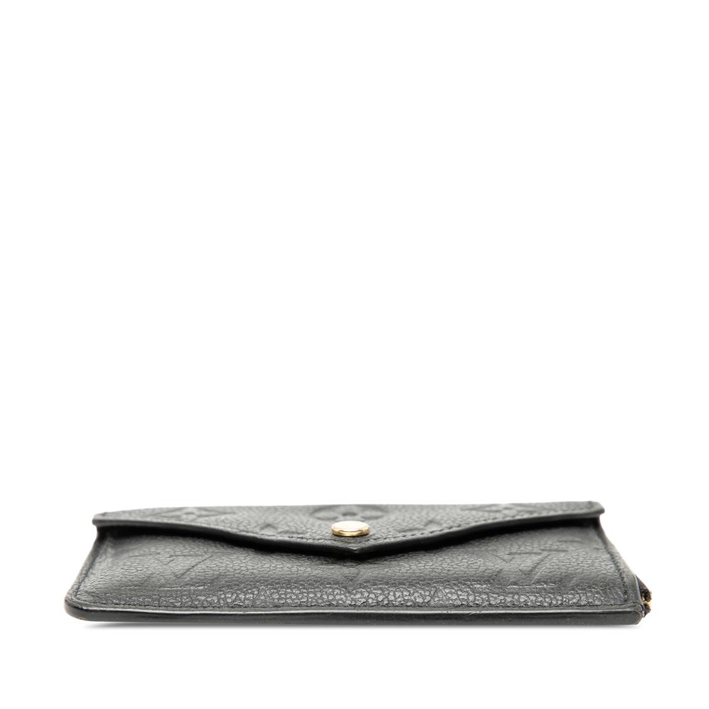Louis Vuitton B Louis Vuitton Black Monogram Empreinte Leather Recto Verso Card Holder France